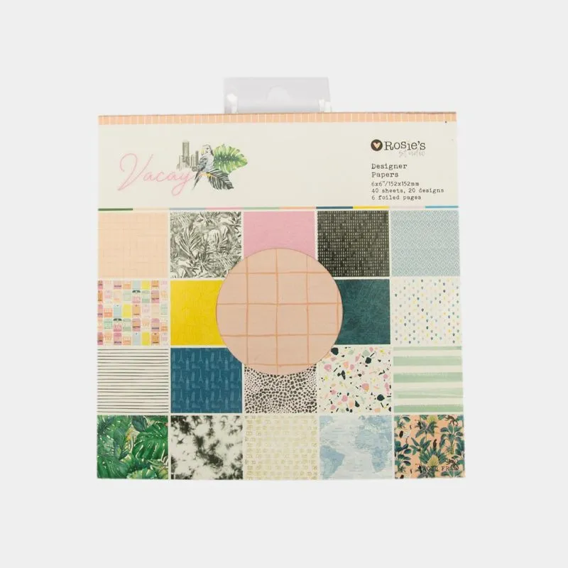 Bloc Scrapbook Rosie’s Vacay de 40 hojas