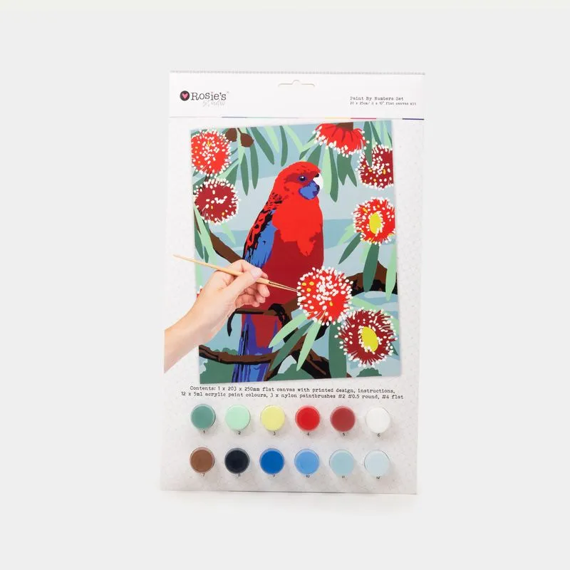 Kit de pintura por números pájaro rosella