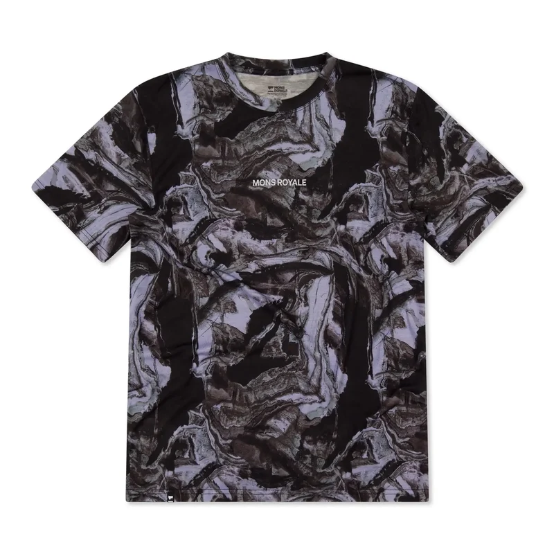 Mons Royale Men's Icon Merino T-Shirt Rock Camo / S