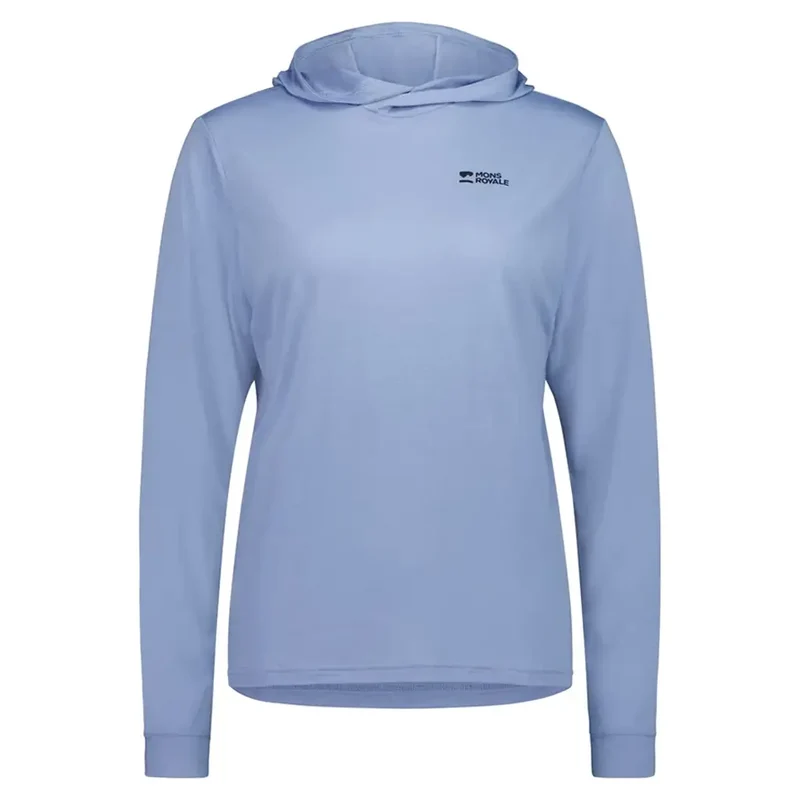 Mons Royale Women's Pivot Merino Long Sleeve Hoody Moonstone / S