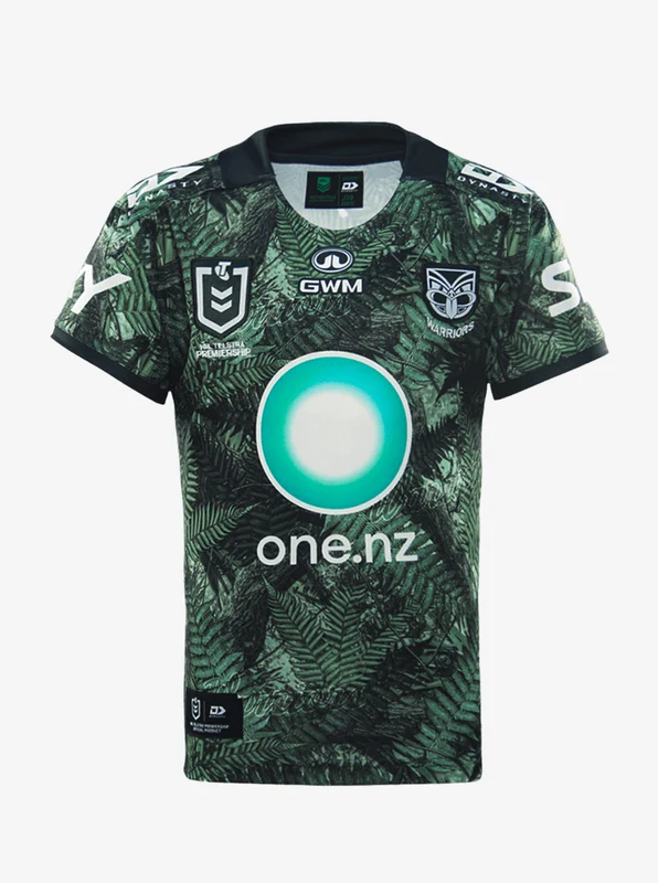 2026 New Zealand Warriors Replica Te Taiao Jersey Juniors GRN/GRN / J16