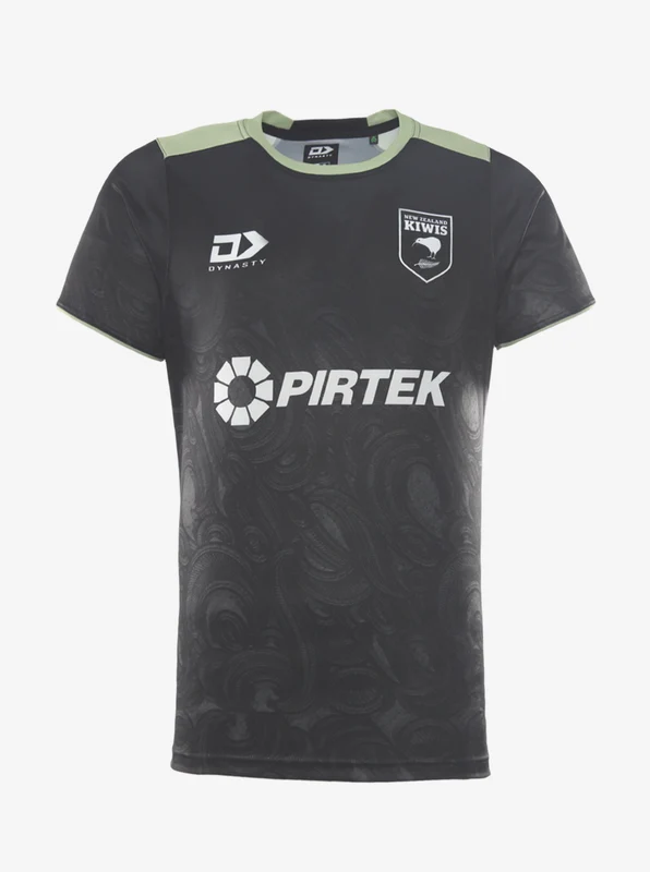 NZ Kiwis Training Tee Adults BLK/GRN / 3XL