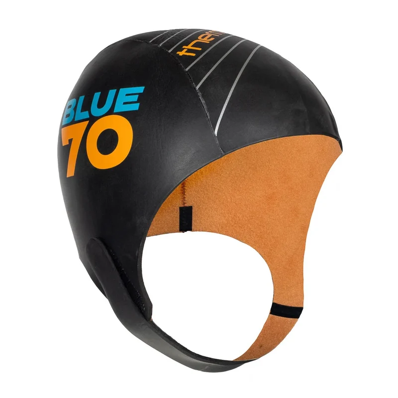Blue70 Adjustable Thermal Skull Swim Cap Black / M