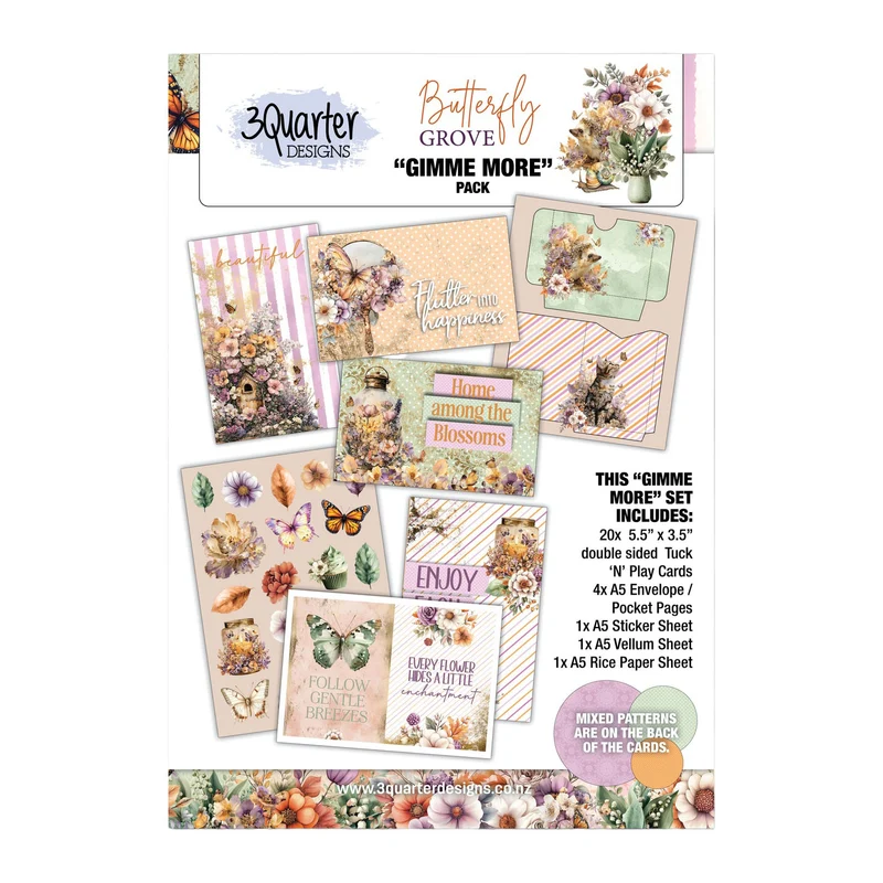 3 Quarter Designs Gimme More Pack - Butterfly Grove