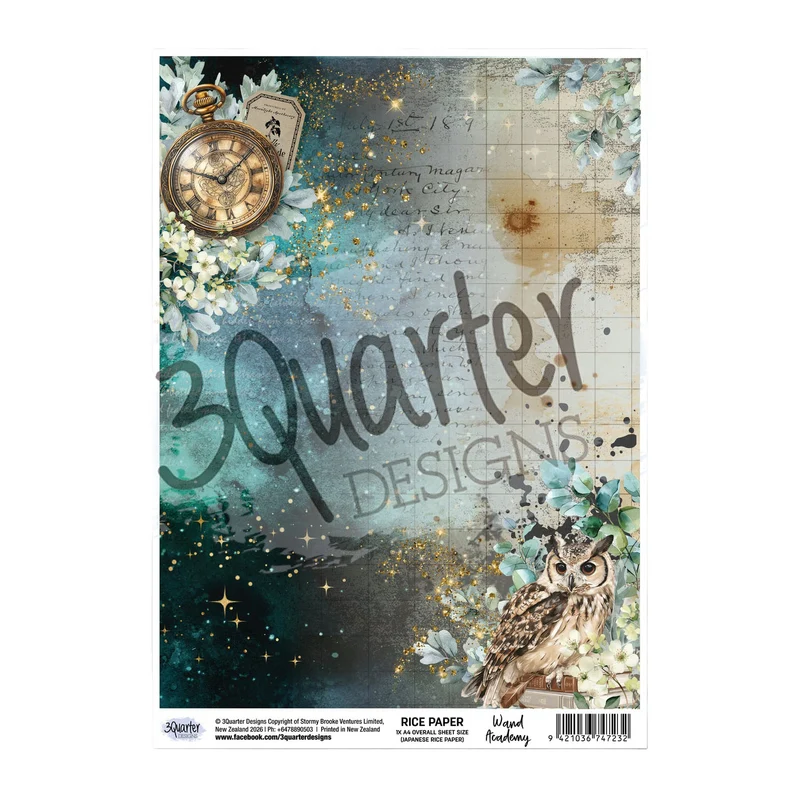 3 Quarter Designs A4 Rice Paper - Wand Academy
