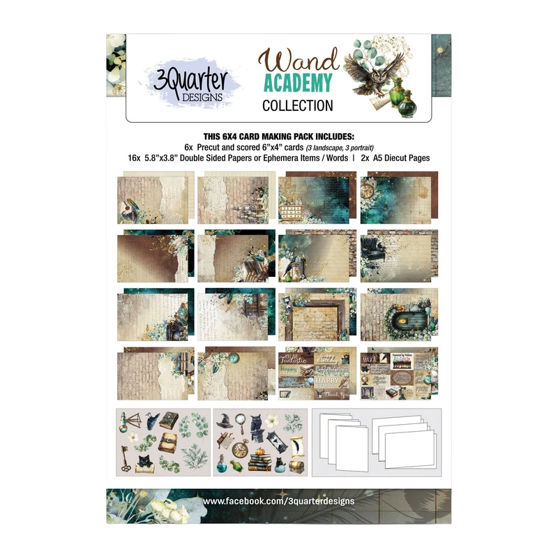 3 Quarter Designs Card Making Pack 6" x 4" - Wand Academy