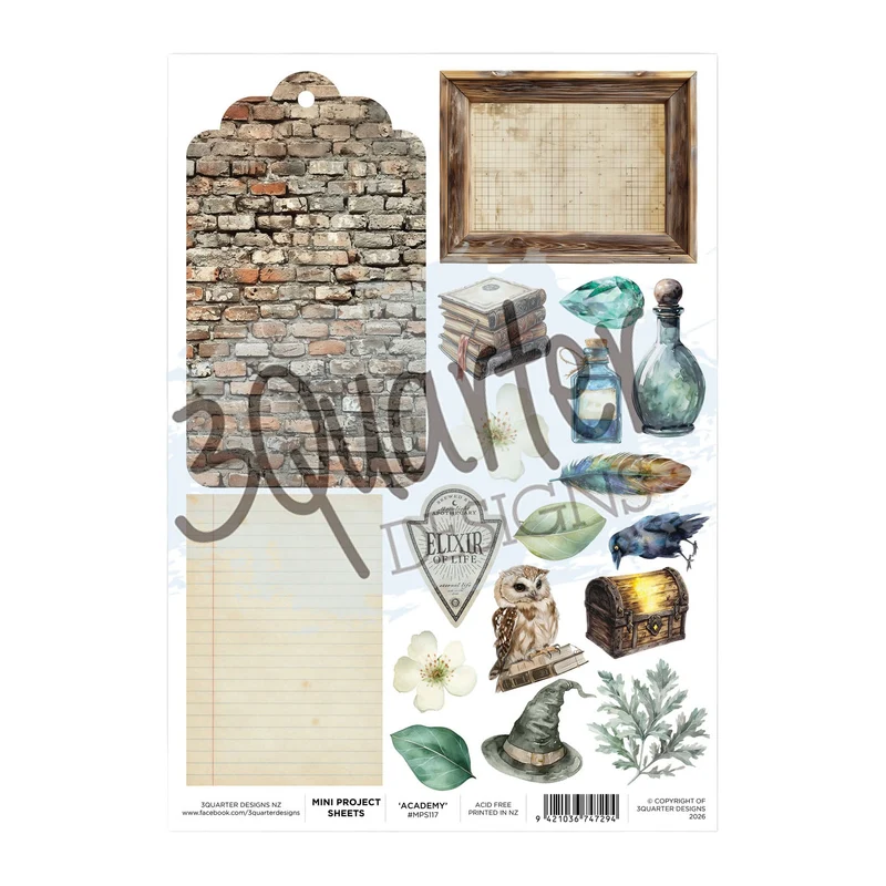 3 Quarter Designs A4 Mini Project Sheet - Wand Academy