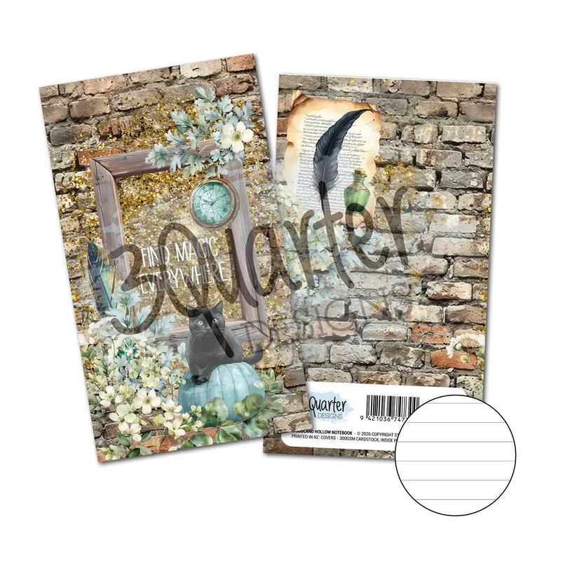 3 Quarter Designs Mini Notebook 6" x 3.2" - Wand Academy