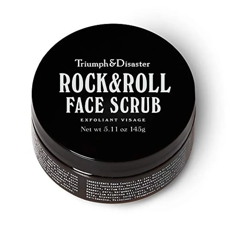 Triumph &amp; Disaster Rock &amp; Roll Face Scrub - Esfoliante Facial Mens Com Cinza Vulcânica E Argila Verde - Natural, Pore-cleansing Scrub For M