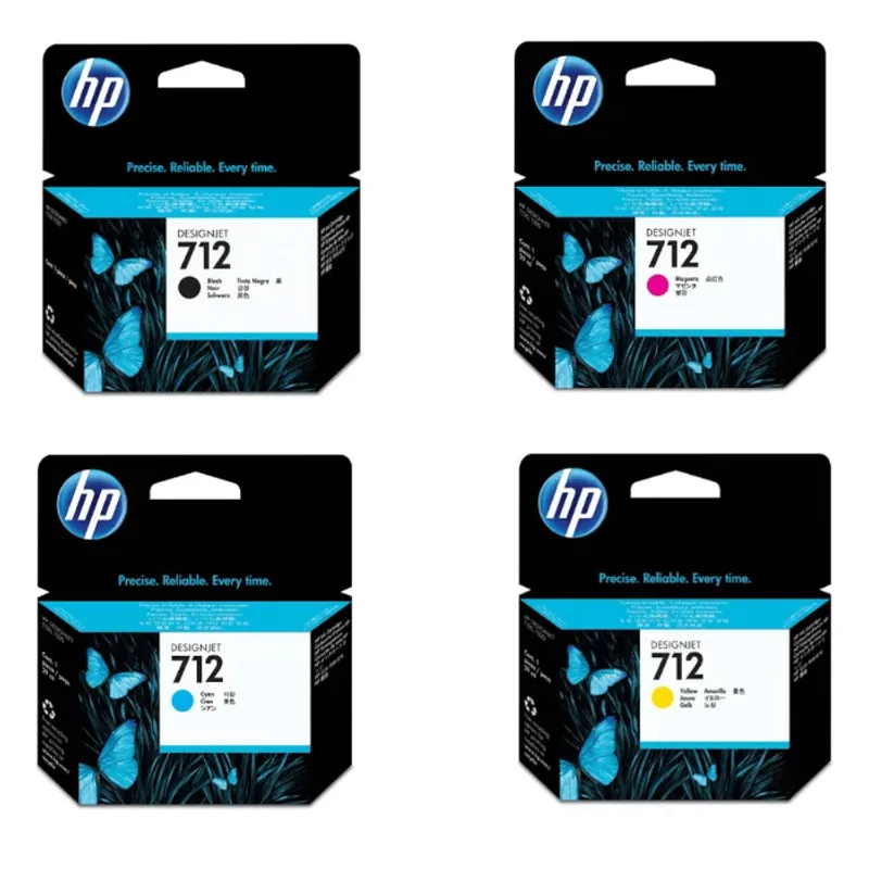 Cartucho De Tinta Hp 712 3ed71a | Plotter T250 5hb06a T650 5hb08a 5hb10a | Kit 4 Cores