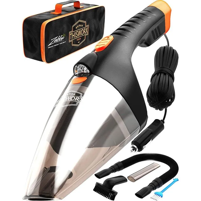 ThisWork Aspirador de Pó AutomotivoPortátil com FioLuz LED 110W12V