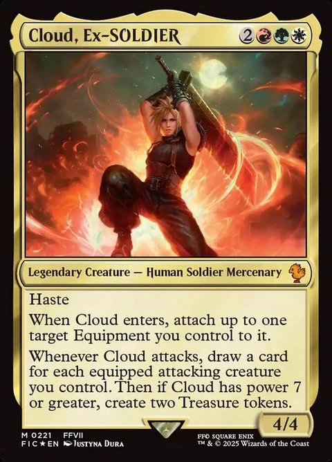 Cloud, Ex-SOLDIER (221) - Surge-Foil Foil / Near Mint