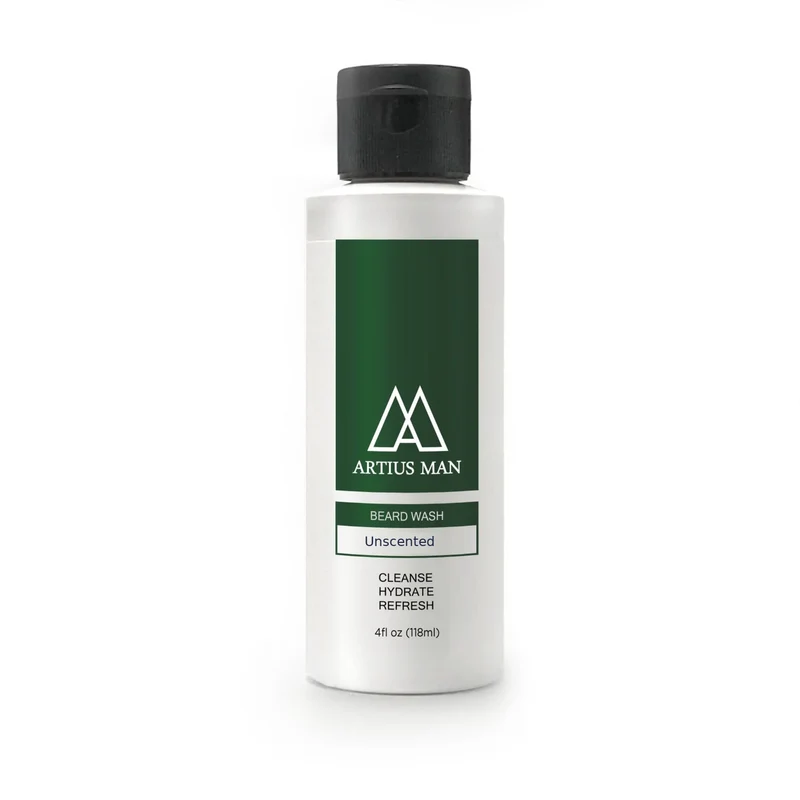 Unscented Beard Wash – Gentle, Fragrance-Free Beard Cleanser (4 oz) 4 OZ