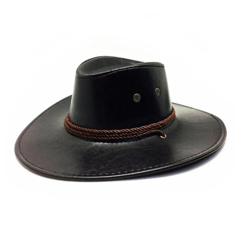 Chapeu Cowboy Preto Sintetico Liso