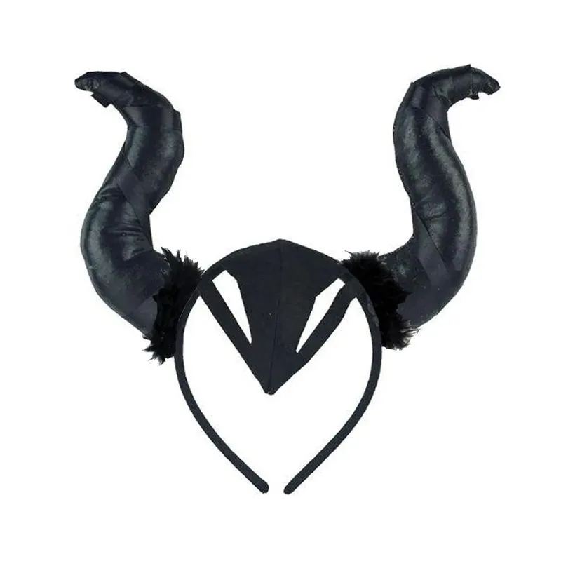 Tiara Malévola Preta Com Marabu