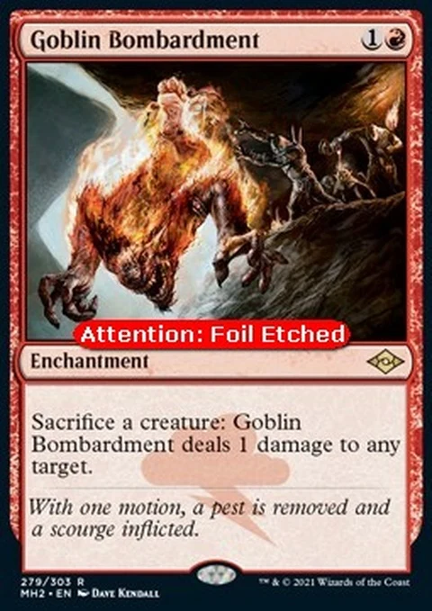 Goblin Bombardment (279e) Etched / Near Mint