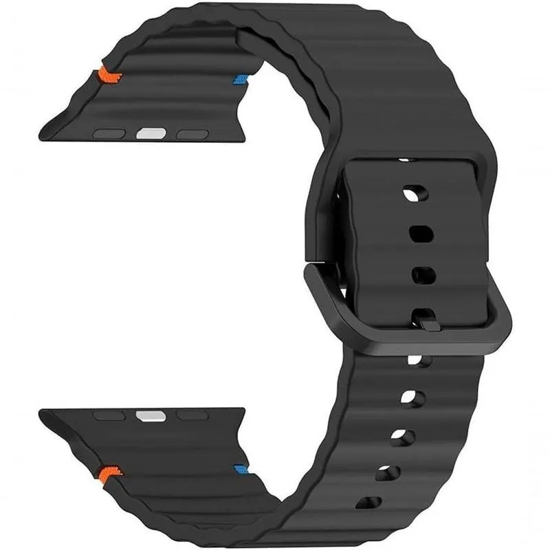 Pulseira Para Smartwatch Worldwide V1 49mm Silicone Ondulada Compatível Apple Watch