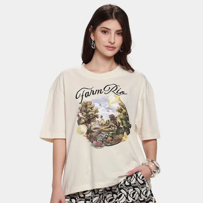 Camiseta Farm Natureza Feminina - Feminino - Bege