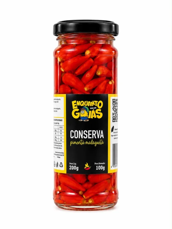 Pimenta Malagueta no oleo 200g vidro fino