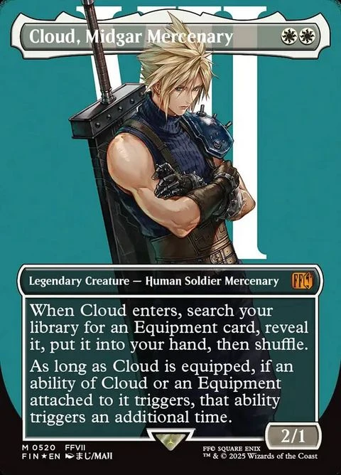 Cloud, Midgar Mercenary (520) - Surge-Foil Foil / Near Mint