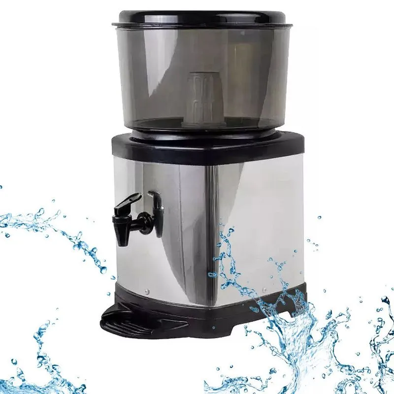 Filtro Agua Base Inox Cuba De Barro 6L Bóia Purificação Bebedouro