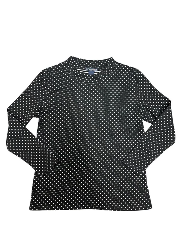 Equinox Womens Long Sleeve Polka Dot Shirt Black/White / 20