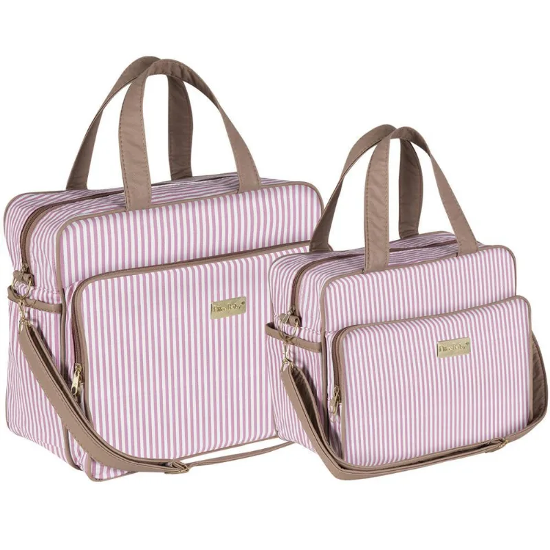 Kit Bolsas Maternidade Rosa Cream Plike Baby Lstrs