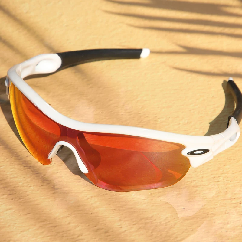 Custom Sport Prescription Lenses for Oakley Radar Path Fire Red Mirrored / Polarized Plus