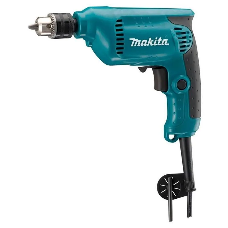 Furadeira 10mm 3/8'' 450w 3400 Rpm Com Chave Mandril Rotação Reversível Marcenaria 6412 220v Makita