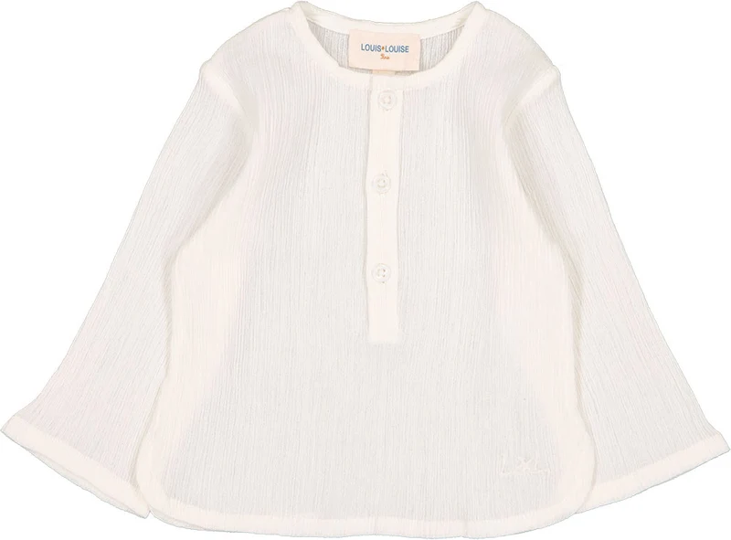 LOUIS LOUISE WHITE CRINKLE BUTTON SHIRT [FINAL SALE] 6