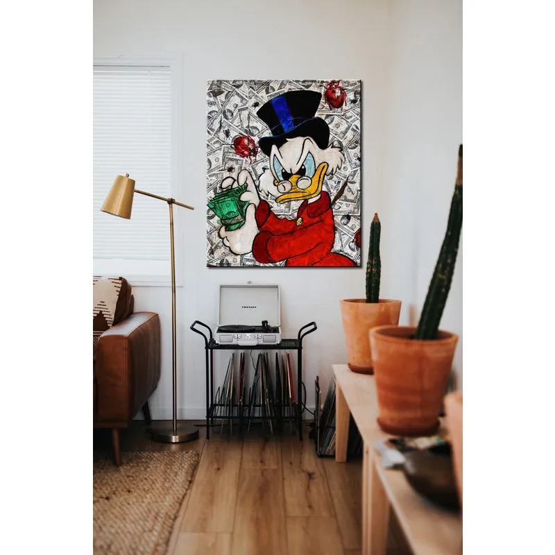 Quadro Decorativo Tio Patinhas Money