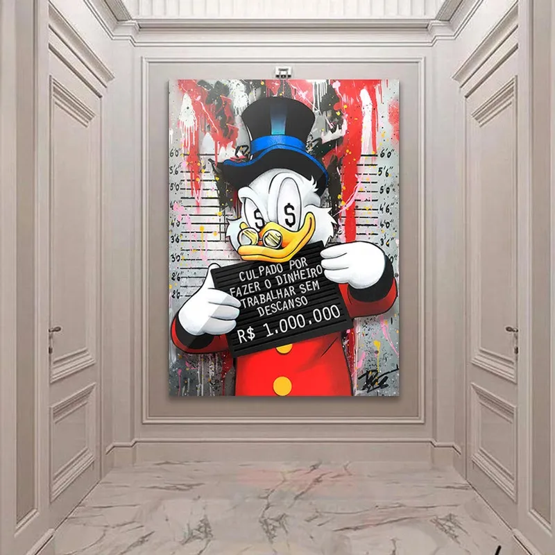 Quadro Decorativo Tio Patinhas Procurado
