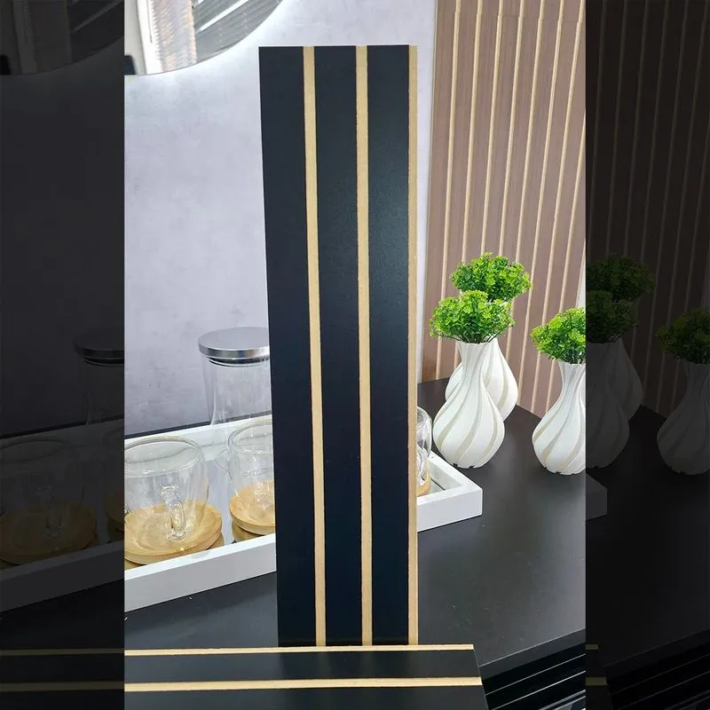 Kit 50 Unidades - Revestimento Ripado Placa Mdf Painel Decorativo 45 X 11 Cm