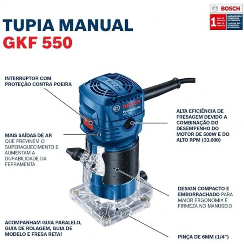Tupia gkf 550 127V 550W pc 186329 bosch