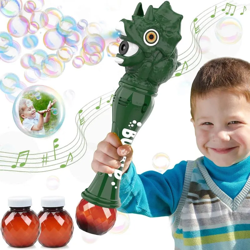 Máquina De Bolhas De Dinossauro Bubble Wand Toy Aooess Para Crianças 3-8y
