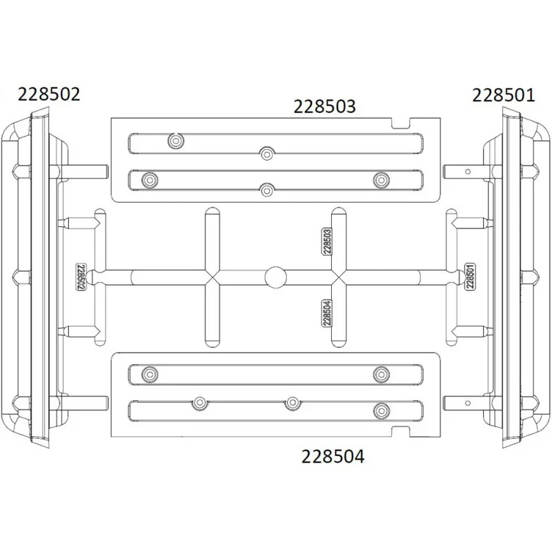 Cross RC Slider & Side Nerf Bar w/Screws (Bag M) for EMO X 1/8