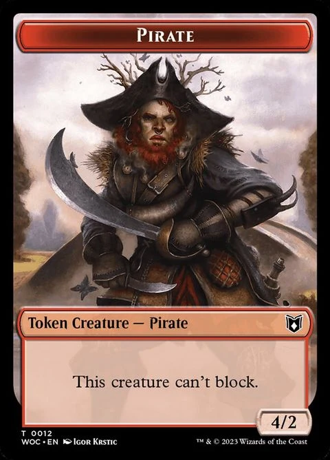 Pirate // Human Soldier (12/7) Non-Foil / Near Mint