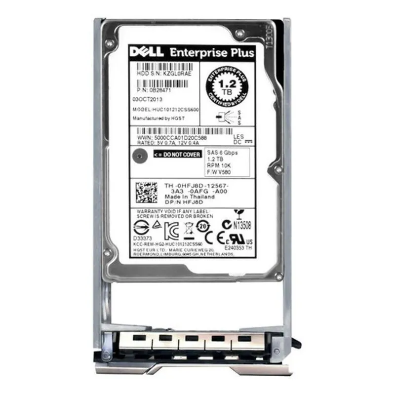 Hd Sas Dell 1.2tb 10k Hfj8d 0hfj8d 6g 2.5 Enterprise Plus