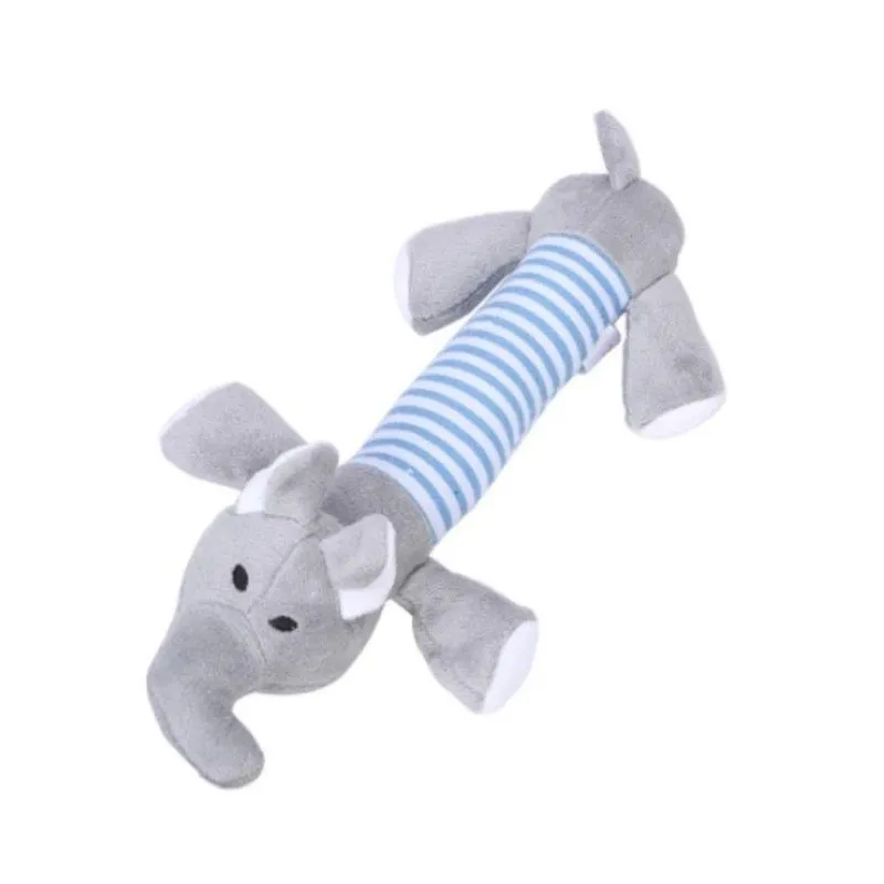 Brinquedo Para Pet Oem Elefante Para Cães E Gatos Em Pelúcia Cinza 24cm 1 Unidade