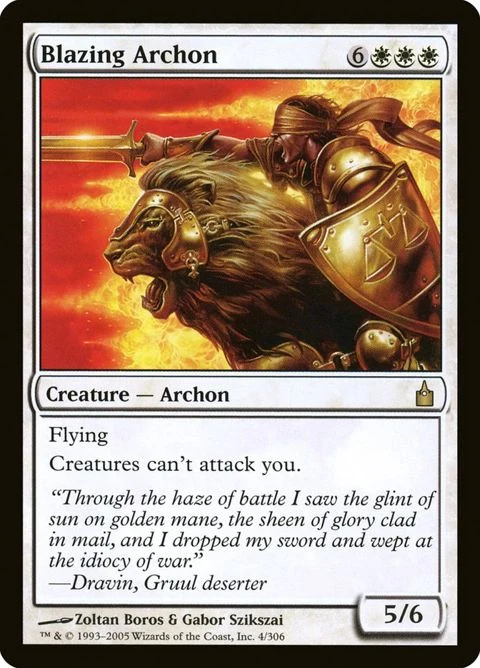 Blazing Archon (4) Non-Foil / Light Played