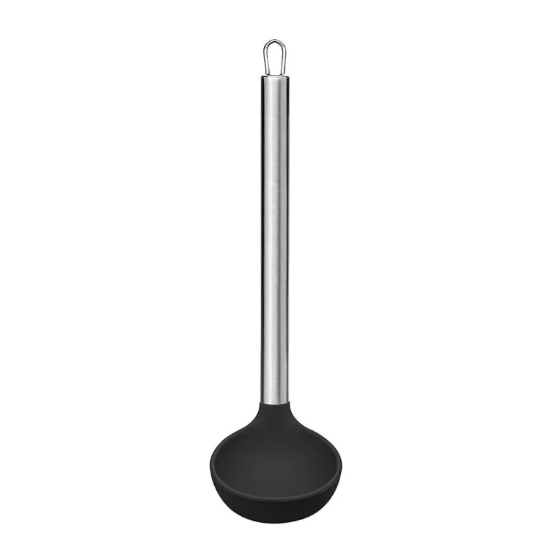 Concha de Silicone com Cabo Inox Preta UP Home - UD066OUT [Reembalado]
