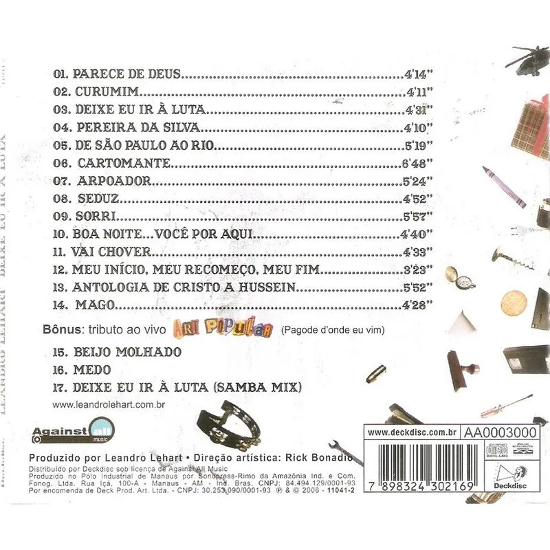 Cd Leandro Lehart - Deixe Eu Ir à Luta