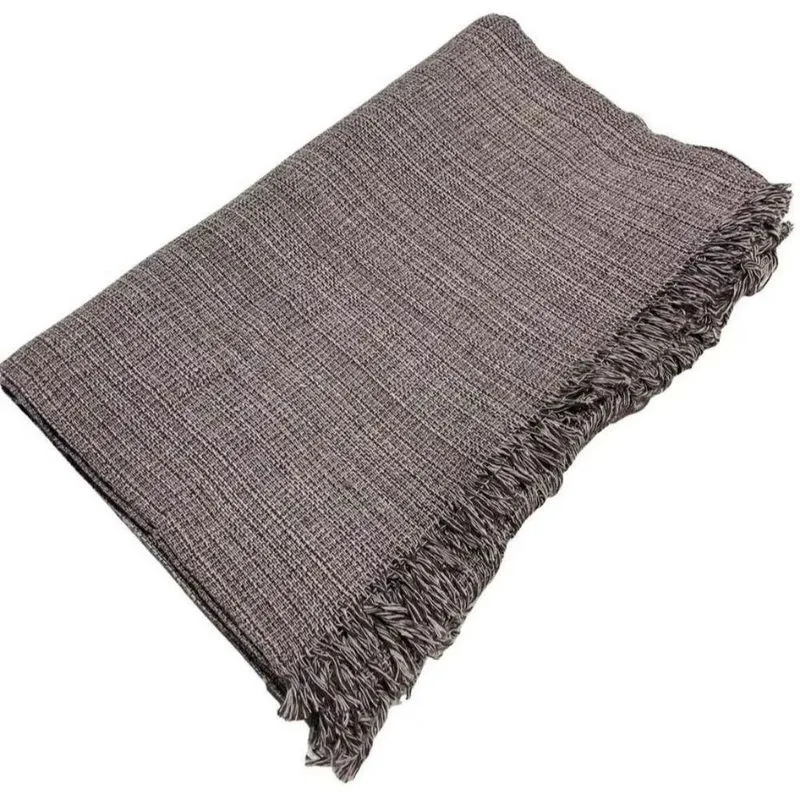 Manta para Sofá Luxo Gigante 120x210 100% Algodão Tipo Capa Protetora Marrom Mesclado OEM