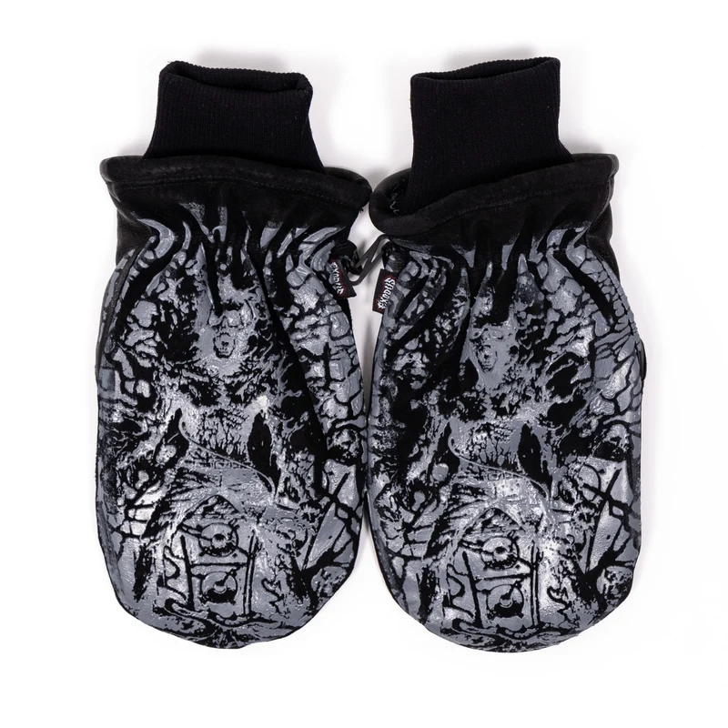Exodus x Stunt Shock Factor Rope Tow Mitt Snowboard Mittens - Grey S