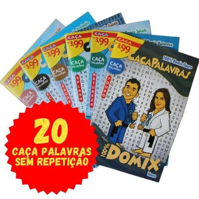 20 Revistas Só Caça Palavra Sortido Sem Repetição Passatempo