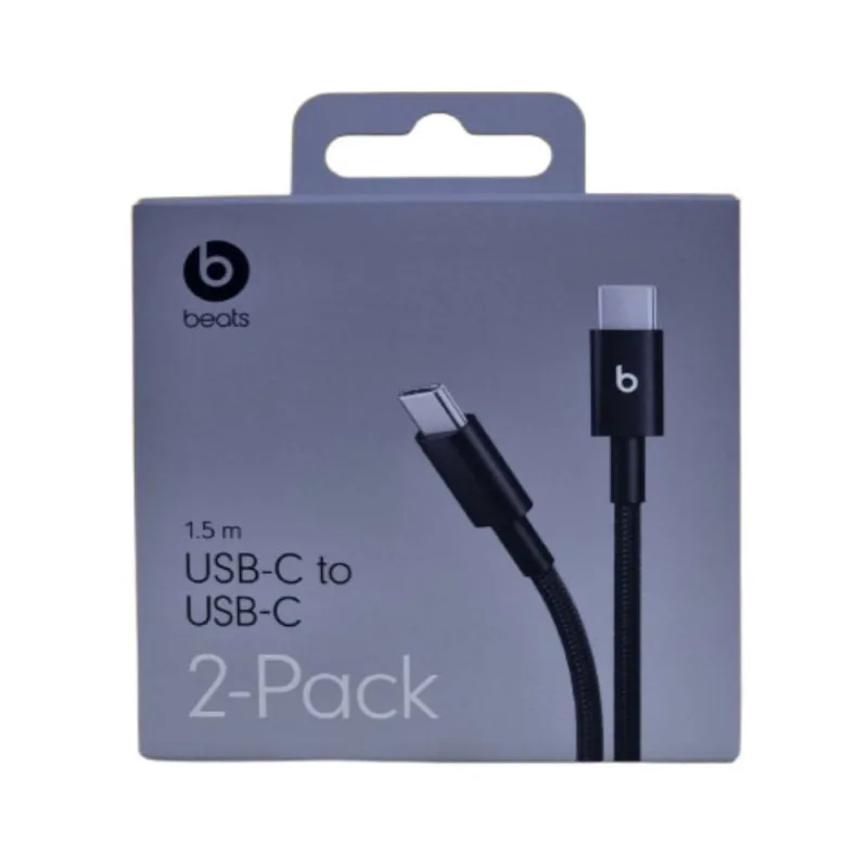 Cable Beats USB-C a USB-C 1.5 metros Woven 60W 2 Pack Bolt Black