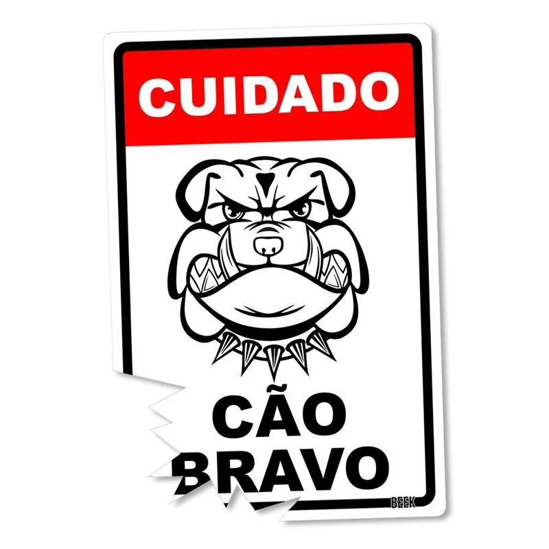 PLACA DECORATIVA 24X16 CAO BRAVO - PLC-CBRAVO