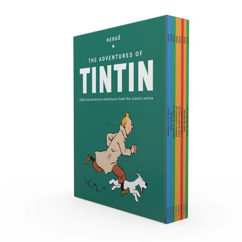 The Adventures of Tintin Paperback Collection: 8 Book Box-Set: The Official Classic Children's Illustrated Mystery Adventure Series Slip-cased set