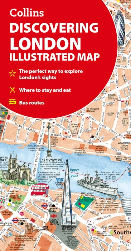 Discovering London Illustrated Map Map