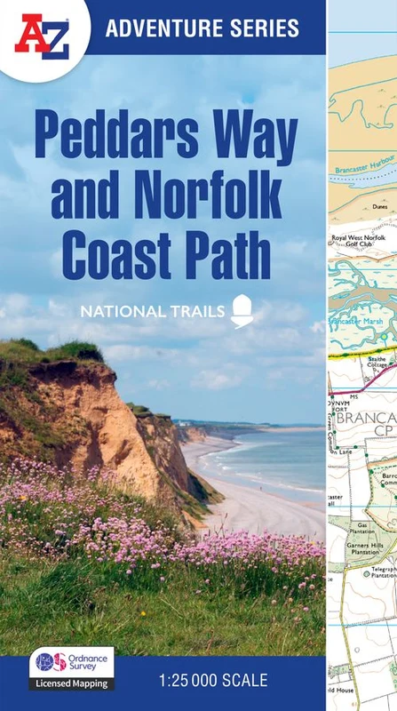 Peddars Way and Norfolk Coast Path: with Ordnance Survey mapping (A-Z Adventure Series) Paperback